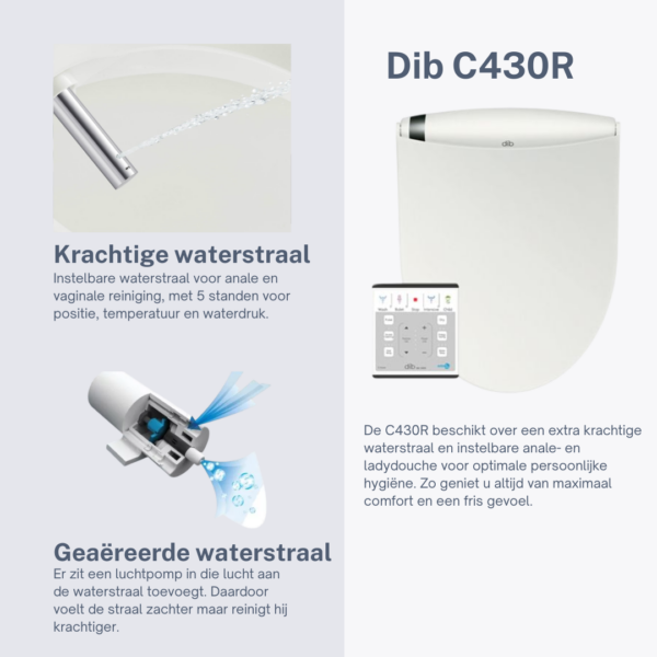 Douche wc Dib C430R bidet design - Afbeelding 3