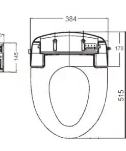 Blooming 1060 + Laufen pro wandcloset rimless - verhoogd +7 cm - wit - Afbeelding 6