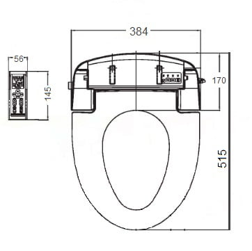 Blooming 1060 + Laufen pro wandcloset rimless - verhoogd +7 cm - wit - Afbeelding 6