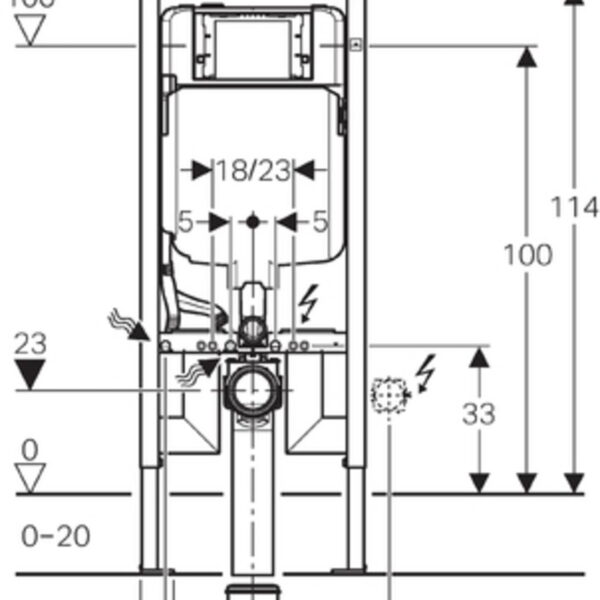 Geberit Duofix Sigma 8 cm Inbouwreservoir met frame - Afbeelding 3