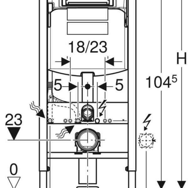 Geberit Duofix Sigma 12 cm Inbouwreservoir met frame - Afbeelding 10