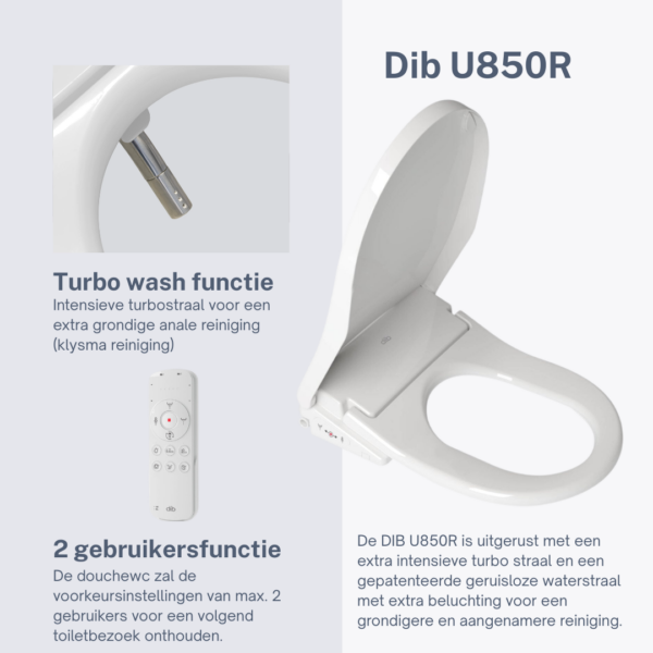 Douche wc Dib U850R - bidet design - Afbeelding 3
