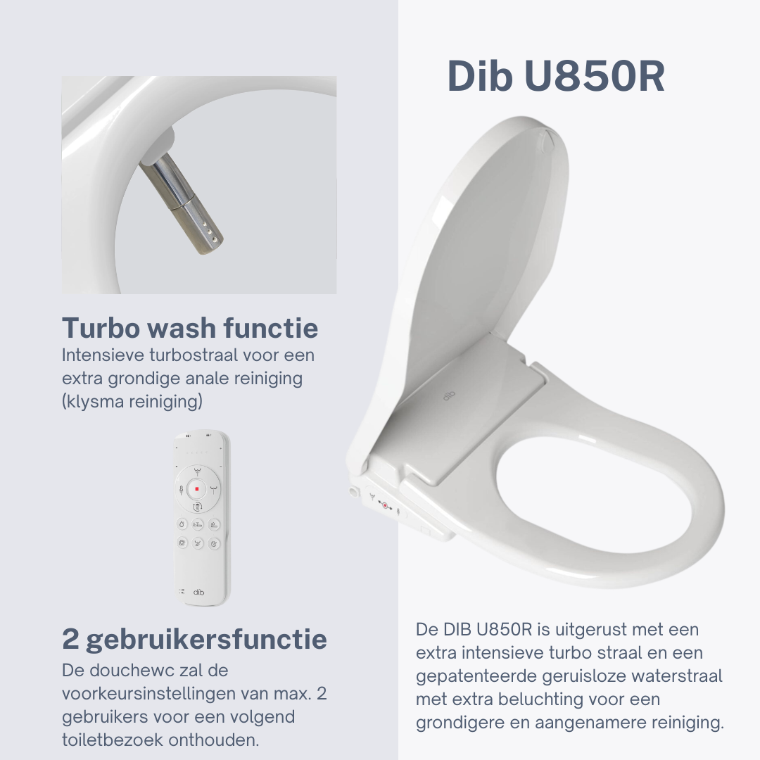Douche wc Dib U850R - bidet design - Afbeelding 3