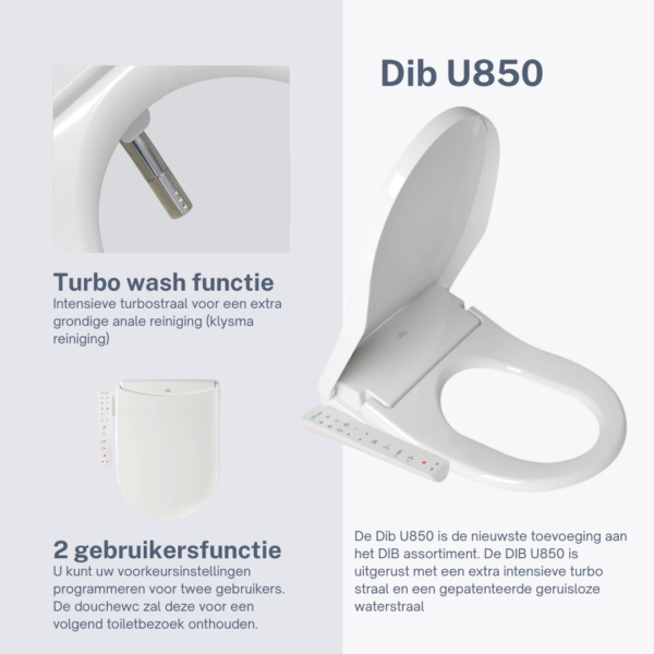 Douche wc Dib U850 - bidet design - Afbeelding 3
