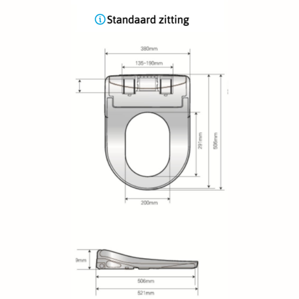 Douche wc Dib U850 - bidet design - Afbeelding 15