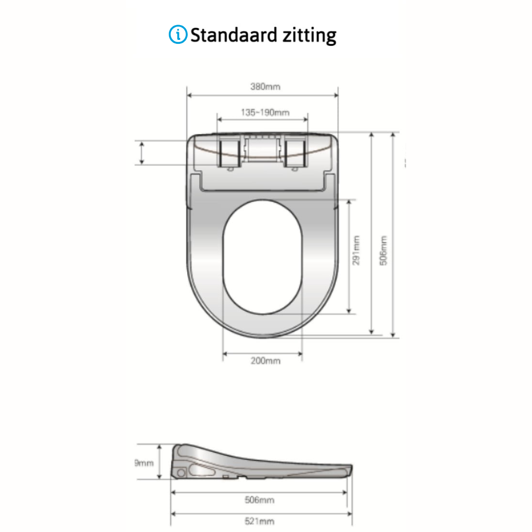 Douche wc Dib U850 - bidet design - Afbeelding 15