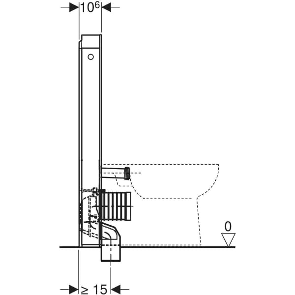 Geberit Monolith Plus voor vloerstaand closet 101 cm hoog - Afbeelding 3