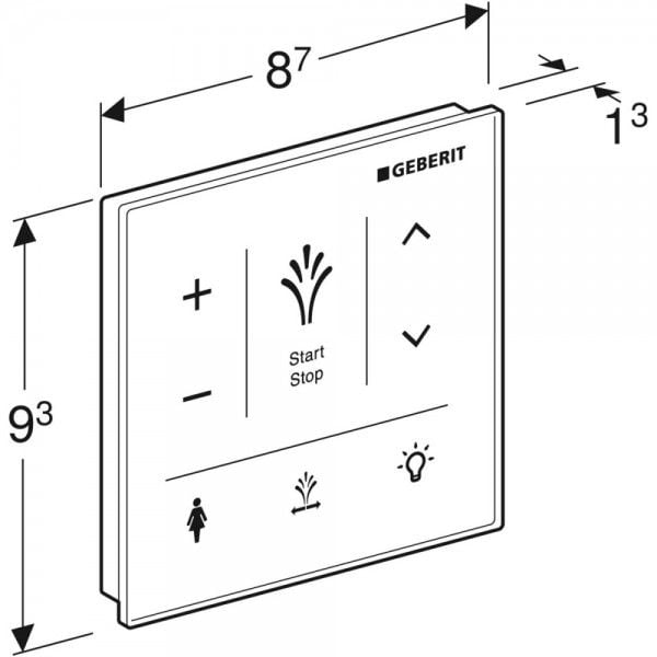 Alternative view of Geberit Aquaclean Sela - Wandbedieningspaneel