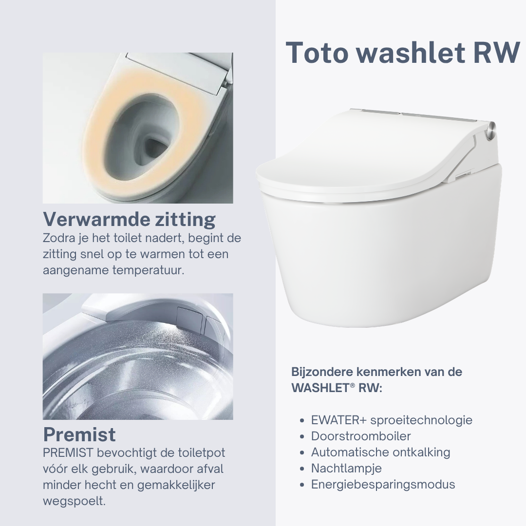 Toto Washlet RW autoflush - Inclusief afstandsbediening - Afbeelding 3