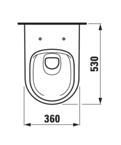 LAUFEN PRO - Wandcloset, rimless, diepspoel - Afbeelding 6