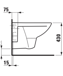 LAUFEN PRO - Wandcloset, rimless, diepspoel - Afbeelding 8