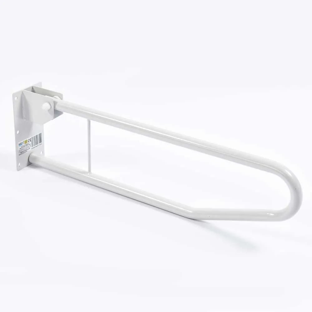 Opklapbare Toiletbeugel - Wandmontage - Wit - 70 cm - Afbeelding 2