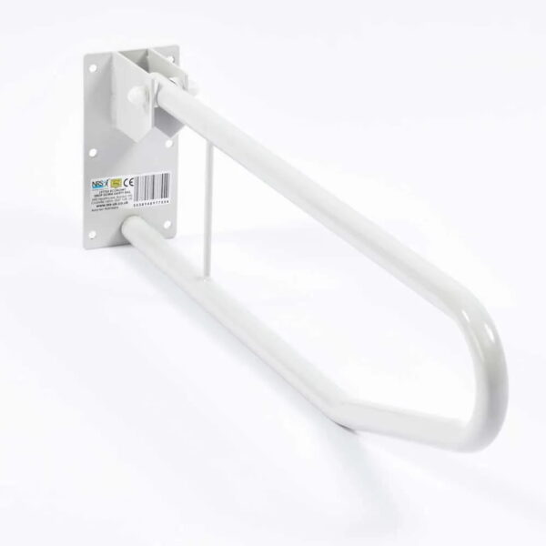 Opklapbare Toiletbeugel - Wandmontage - Wit - 70 cm - Afbeelding 3