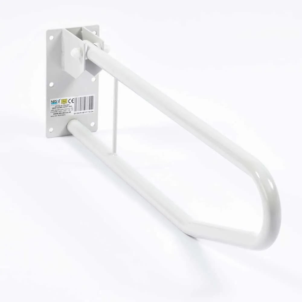 Opklapbare Toiletbeugel - Wandmontage - Wit - 70 cm - Afbeelding 3