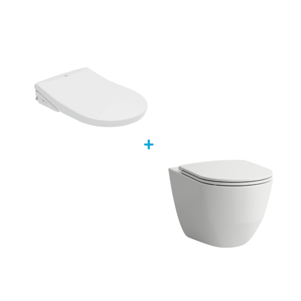 Dib U850R + Laufen pro wandcloset rimless - verhoogd +5 cm - wit