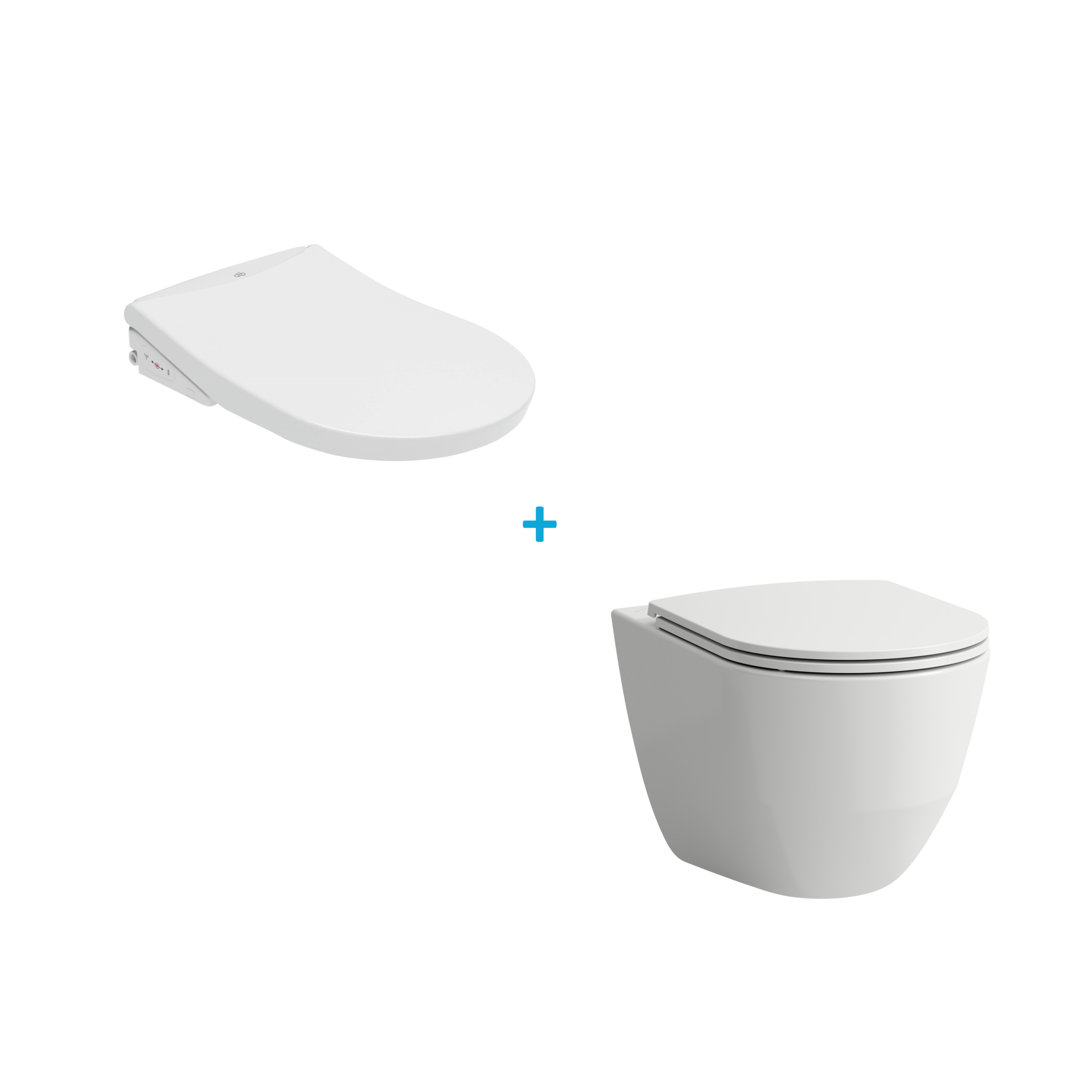 Dib U850R + Laufen pro wandcloset rimless - verhoogd +5 cm - wit