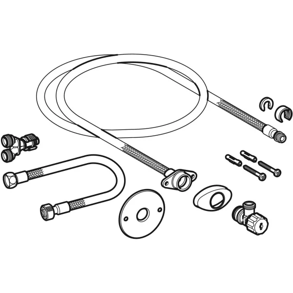 Alternative view of Geberit AquaClean wateraansluitset voor inbouwreservoirs 8 / 12 cm